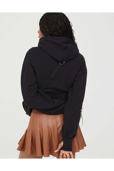 AMERICAN EAGLE OFFLINE By Aerie Throw-Back Cropped Sweatshirt