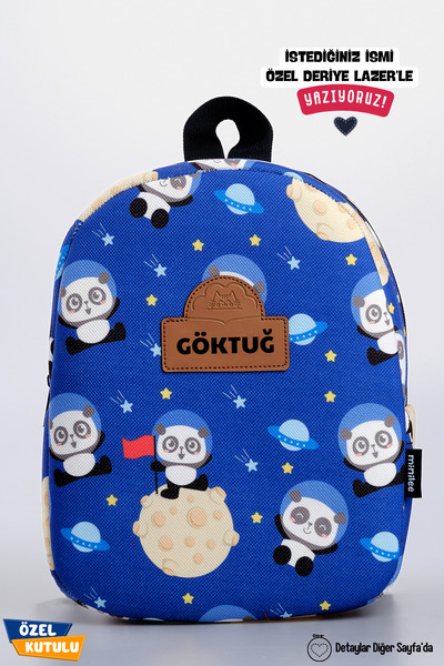 Minilee Kişiye Özel Isimli - Astronot Panda 0-8 Yaş - Kreş, Anaokulu Çocuk Sı...