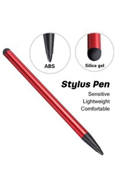 Generic Multi-Functional Capacitive Stylus 12centimeter Red