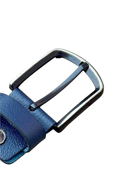 Süzer Deri 4 Cm. Replacement Belt Buckle with Screws Genuine Leather Navy Blue
