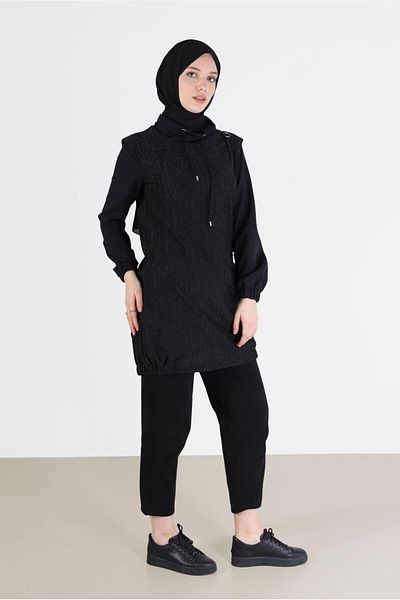 Alvina Ασημί γιακάς Degaje Tunic - 42357