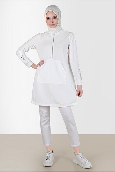 Alvina سترة رياضية بغطاء للرأس - 42855