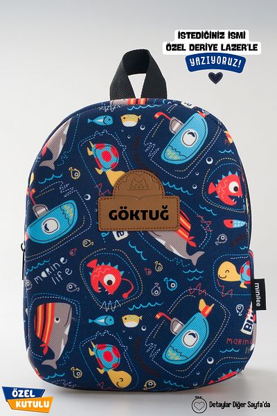 Minilee Underwater World V2 0-8 Years - Kids Kindergarten and Nursery Backpack