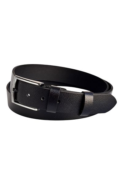 Süzer Deri Oversize Genuine Leather 4 Cm. Buckle Plain Model Sports Men's Belt Black