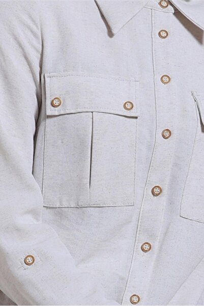 Alvina 44491 Model Linen Textured Tunic