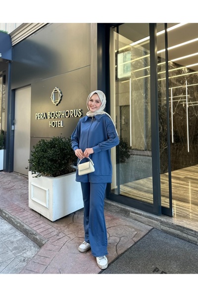 VOLT CLOTHİNG Női széles lábszárú, cipzáras öltöny