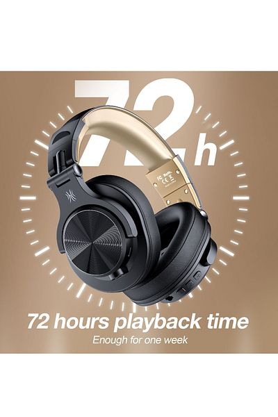 Oneodio A70 Bluetooth Over Ear Headphones, Wireless Headphones w/ 72H Playtime