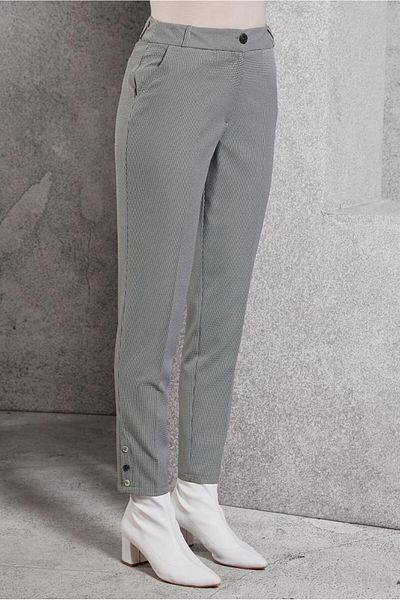Alvina Plaid Patterned Classic Cut Trousers - 70361-2