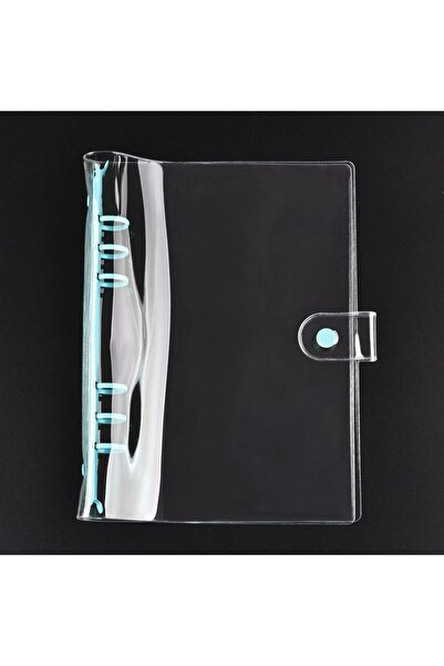 Choice مجلد A5 شفاف بمقاس A5 مزود بحزام ذي 6 فتحات ومشبك تخزين وحقيبة تخزين ل...