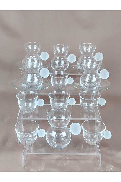 AR HOME 18 Piece Glass Tea & Coffee Set