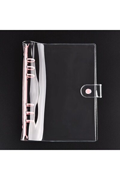 Choice مجلد A5 شفاف بمقاس A5 مزود بحزام ذي 6 فتحات ومشبك تخزين وحقيبة تخزين ل...