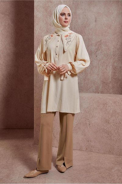 Alvina EMBROIDERED COLLAR TUNIC 43929