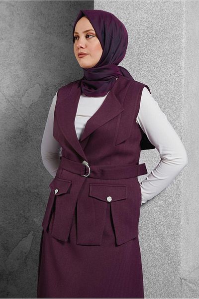 Alvina 45176 Model Belted Skirt Set