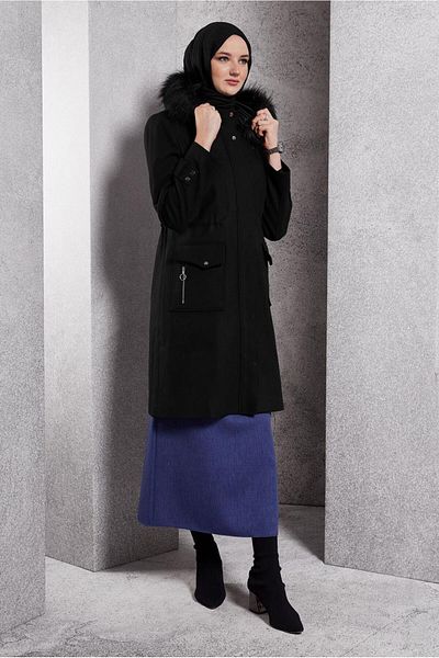 Alvina Hooded 90543 Model Coat
