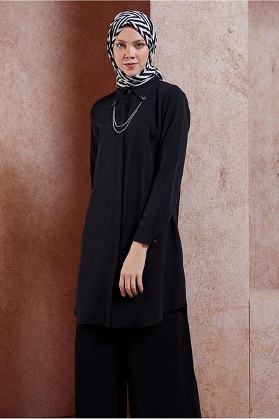 Alvina Hijab Tunic - Λεπτομέρεια αλυσίδας, Μοντέλο 44656