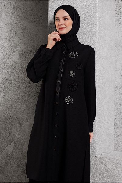 Alvina 45045 Model Dobby Saw Tunic