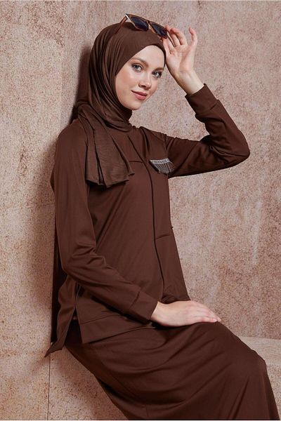 Alvina Σετ αθλητική φόρμα Hijab με φούστα - 44706