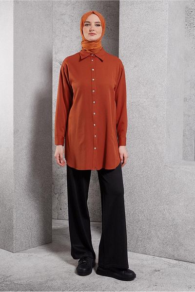 Alvina 45068 Model Shirt Collar Tunic