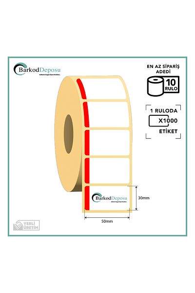 Snow 50X30 Laminated Thermal Sale Label 1000 Rolls / 10 Rolls