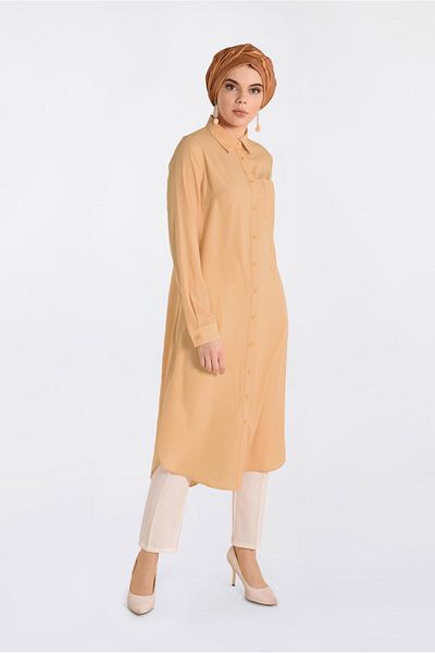Alvina Buttoned and Pocket Detailed Tunic 4397