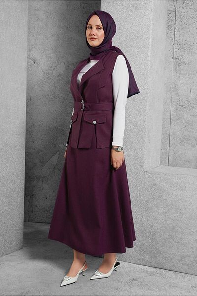 Alvina 45176 Model Belted Skirt Set
