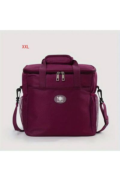 Choice Burgundy-xxl Insulated Lunch Bag,reusable Freezer Cooler Bag,office School Picnic Beach,adjustable S