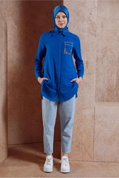 Alvina Cotton Muslin Shirt Tunic 44680