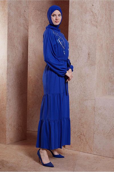 Alvina Viscose Belted Dress - Model 44662