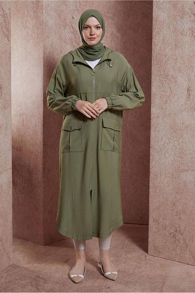 Alvina Hooded Trench Coat 10859 - Stylish and Comfortable Design