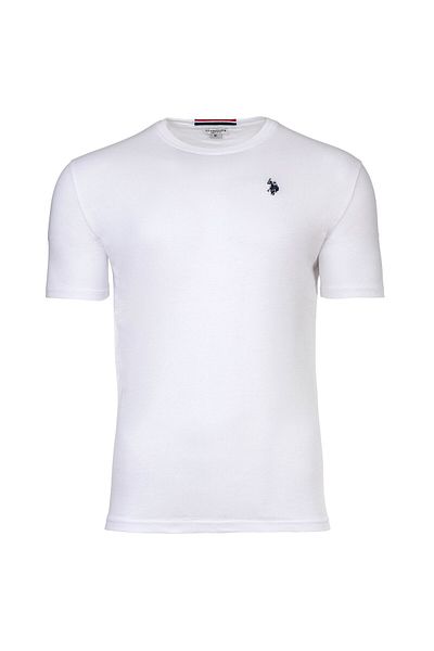 U.S. Polo Assn. US POLO ASSN. Herren T-Shirt - Rundhals, Logo-Stickerei, Baumwolle