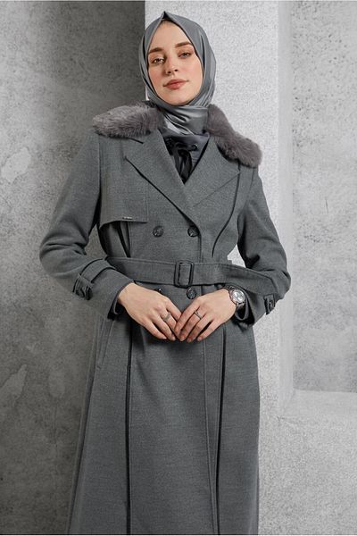 Alvina 90506 Model Belted Coat