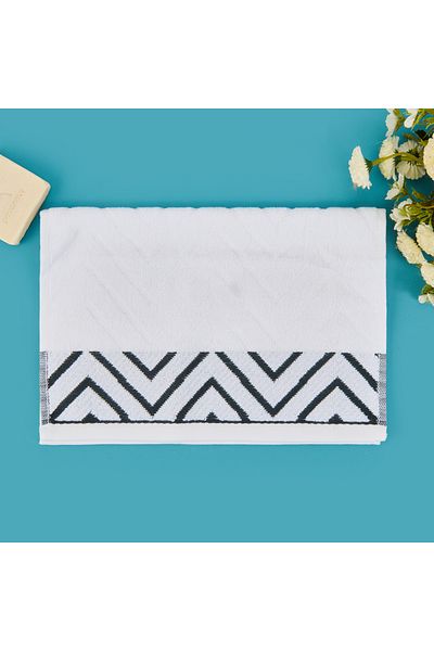 Evidea Soft Wave Hand Towel - White - 30X40 cm