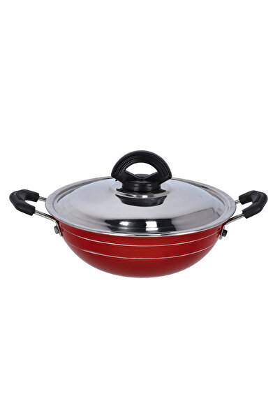 ROYALFORD 18cm Non-stick Mini Kadai With Stainless Steel Lid, Rf10005