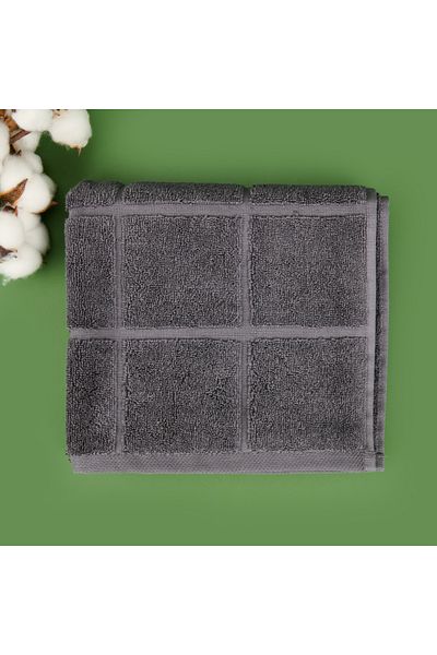 Evidea Soft Checkered Foot Towel - Anthracite - 50X70 cm