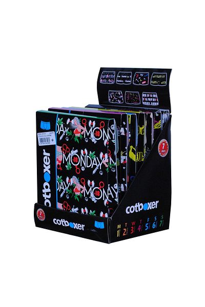 COTBOXER Σετ 7 ανδρικών μπόξερ με πολύχρωμα σχέδια