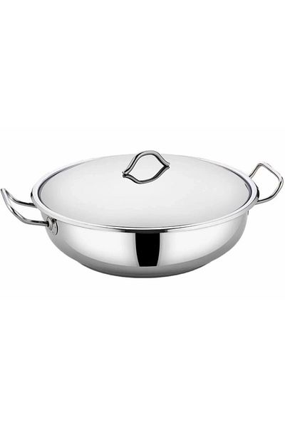 gülsan Mega Flat Steel Rice Pot 30*10 Cm Mgb30