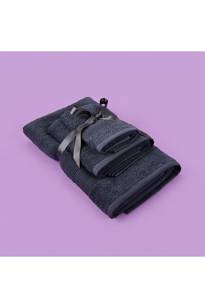 Evidea Soft 3-Piece Towel Set - Anthracite
