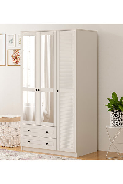 Rabi Diva Country 3 Kapak 2 Çekmeceli Aynalı Gardırop