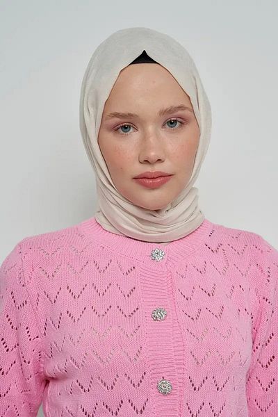 ED Scarf Μοτίβο από βαμβακερό σάλι - Off White
