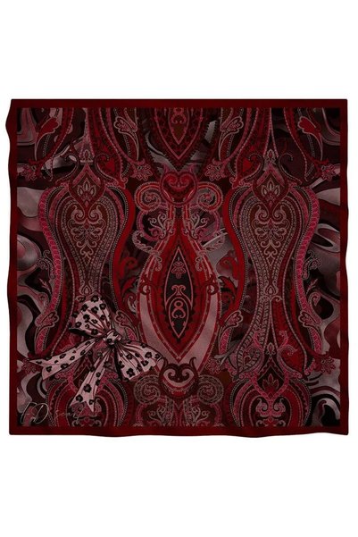 ED Scarf وشاح Lacirna - أحمر كلاريت، مجموعة Vision Art