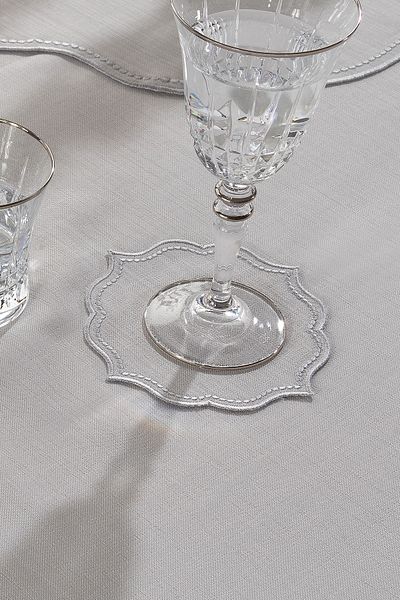 ZEBRA CASA Ester 6-Piece Cocktail Napkin Grey/silver