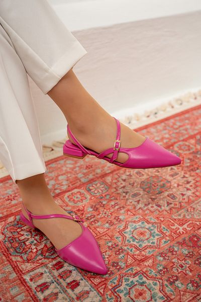 LAMİNTA Balerini de damă Scrup Fuchsia cu cataramă