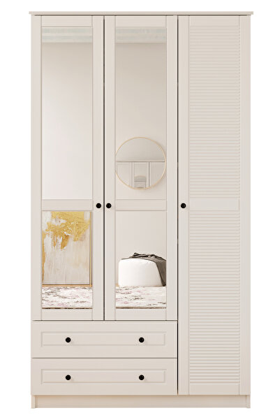 Rabi Diva Country 3 Kapak 2 Çekmeceli Aynalı Gardırop