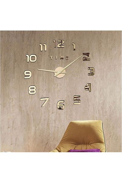 COOYA Living Room Wall Clock,DIY Large Wall Clock Frameless Giant Modern Design,80x120 cm, Mute