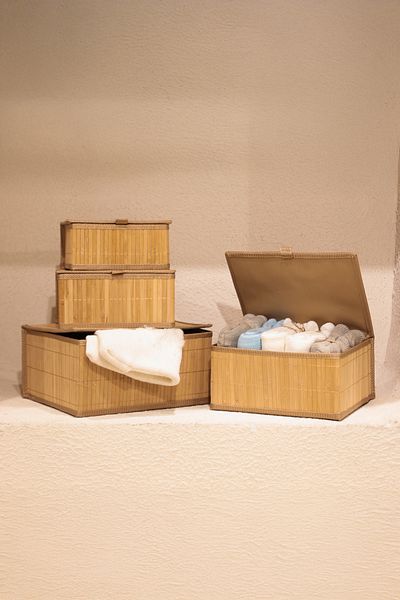 Koza Home Root 4-Piece Bamboo Box with Lid 5420
