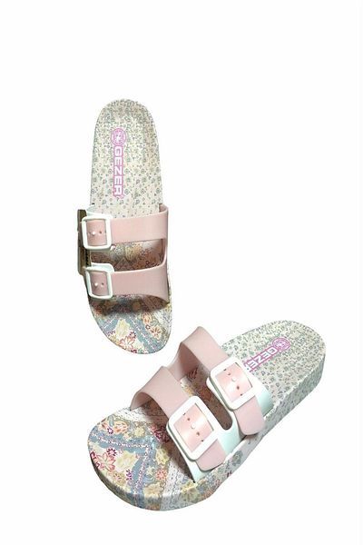 GEZER Women's Non-Slip Powder Patterned Pool Sea Bath and Daily Slippers - Golden Step Shoes