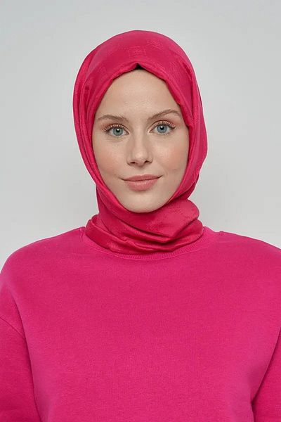 ED Scarf Μοτίβο μονόγραμμα βαμβακερό σάλι Jacquard - Ροζ