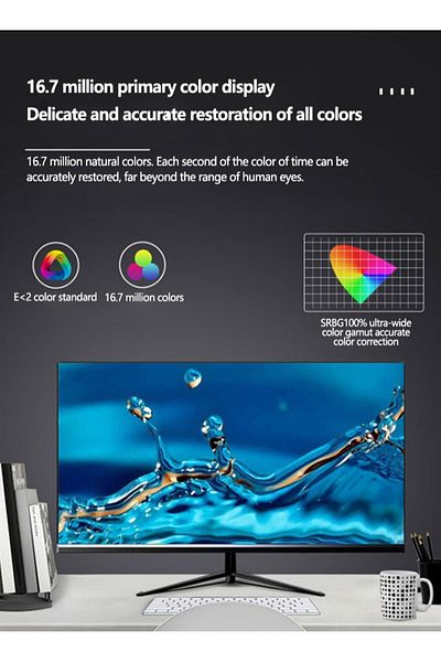 FlashHawk 23.8 inch IPS Flat Screen Monitor with Full HD (1920x1080)Display,75Hz Refresh Rate
