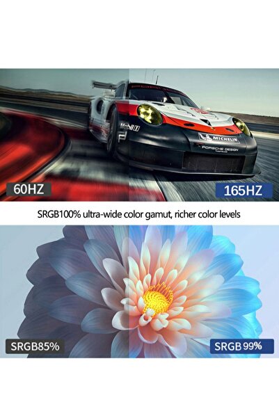 FlashHawk شاشة ألعاب IPS مقاس 24 بوصة بمعدل تحديث 165 هرتز مع شاشة مسطحة عالية الدقة بالكامل (1920 × 1080)