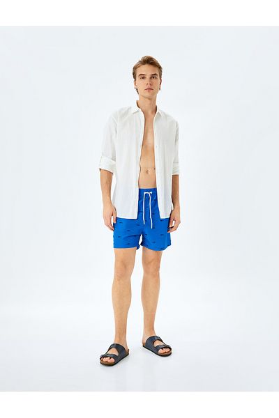 Koton Σορτς μαγιό με στάμπα Oversize με ελαστική μέση